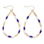Wholesale beaded Teardrop Drop Earrings Glass Crystal Metal Tones L