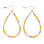 Wholesale beaded Teardrop Drop Earrings Glass Crystal Metal Tones L
