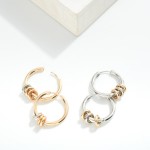 Wholesale metal Hoop Drop Earring Metal Disc Charms