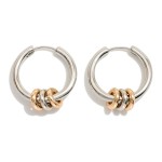 Wholesale metal Hoop Drop Earring Metal Disc Charms