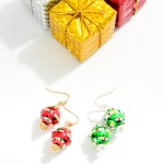 Wholesale metal Christmas Ornament Drop Earring L