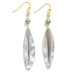 Wholesale linked Bead Shell Post Drop Earrings L