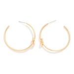 Wholesale metal Knotted Hoop Earrings D