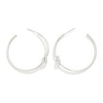 Wholesale metal Knotted Hoop Earrings D