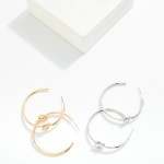 Wholesale metal Knotted Hoop Earrings D