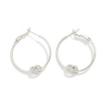 Wholesale metal Knotted Hinged Hoop Earrings D