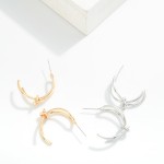 Wholesale knotted Metal Half Hoop Earrings L