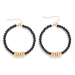 Wholesale faceted Beaded Hoop Drop Earring Gold Rhinestone Studded Discs Gold Di