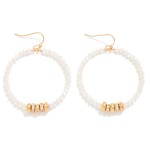 Wholesale faceted Beaded Hoop Drop Earring Gold Rhinestone Studded Discs Gold Di