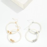 Wholesale pearl Hoop Drop Earrings Metal Disc Charms Rhinestones L