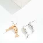 Wholesale metal Fish Post Drop Earrings L