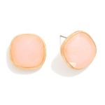 Wholesale squared Glass Crystal Stud Earring D