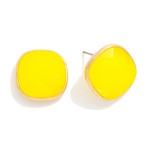Wholesale squared Glass Crystal Stud Earring D