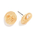 Wholesale metal Infinity Knot Stud Earring D