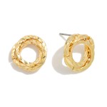 Wholesale metal Twisted Stud Earring D