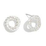 Wholesale metal Twisted Stud Earring D