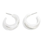 Wholesale layered Metal Hoop Drop Earrings D