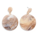 Linked Circle Marbled Acetate Post Drop Earrings

- Approximately 2.25" L