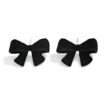 Wholesale velvet Bow Post Drop Earrings L