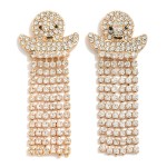 Wholesale rhinestone Studded Ghost Post Drop Earrings L
