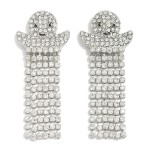 Wholesale rhinestone Studded Ghost Post Drop Earrings L