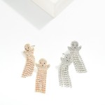 Wholesale rhinestone Studded Ghost Post Drop Earrings L