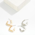 Wholesale metal Square Hoop Earrings D