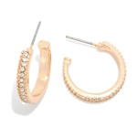 Wholesale rhinestone Studded Hoop Earrings D