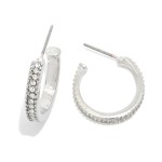 Wholesale rhinestone Studded Hoop Earrings D