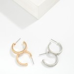 Wholesale rhinestone Studded Hoop Earrings D