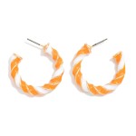 Wholesale twisted Two Enamel Hoop Earrings D