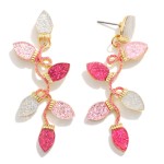 Wholesale rhinestone Christmas Lights Drop Earrings L