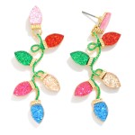 Wholesale rhinestone Christmas Lights Drop Earrings L