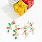 Wholesale rhinestone Christmas Lights Drop Earrings L