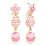 Wholesale linked Enamel Christmas Ornament Post Drop Earrings L