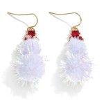 Wholesale snowman Drop Earrings Pompoms L