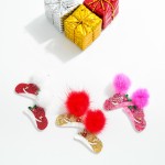 Wholesale glittery Acetate Western Hat Drop Earrings Pompom Post Drop L