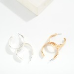 Wholesale metal Layered Hoop Drop Earrings D