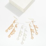 Wholesale chain Link Crosses Drop Earrings L