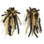 Wholesale two Bead Tassel Drop Earrings L
