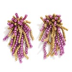 Wholesale two Bead Tassel Drop Earrings L