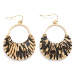 Wholesale fabric Wrapped Geometric Drop Earrings L