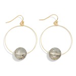Wholesale metal Wire Hoop Drop Earrings Glass Crystal Detail L