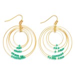 Wholesale linked Simple Wire Metal Hoop Drop Earring Bead Details L