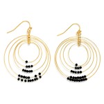 Wholesale linked Simple Wire Metal Hoop Drop Earring Bead Details L