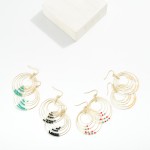 Wholesale linked Simple Wire Metal Hoop Drop Earring Bead Details L