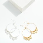 Wholesale metal Wire Drop Hoop Earrings Metal Beads Heart Charms L