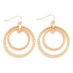 Wholesale nesting Metal Beaded Hoop Earrings L