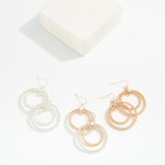 Wholesale nesting Metal Beaded Hoop Earrings L