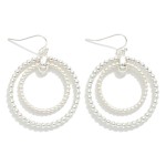 Wholesale nesting Metal Beaded Hoop Earrings L